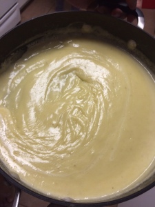 Whisk in a pan until the cornstarch is cooked through. About 5 minutes.